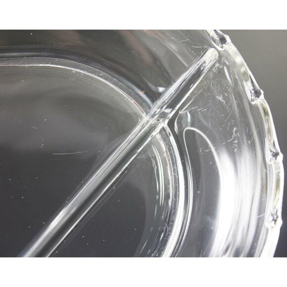Fostoria Century Pressed  Glass 11" 3-Part Oval Relish Dish Clear Pattern #2630 - Picture 5 of 5